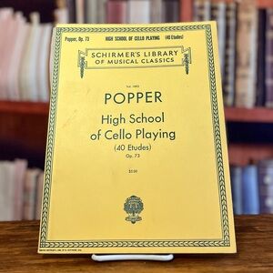 VIntage HIGH SCHOOL OF CELLO PLAYING OP73 40 ETUDES-Schirmer Library of Classics
